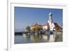 St.. Georg Church and Castle, Peninsula of Wasserburg, Lake Constance, Schwaben, Bavaria, Germany-Markus Lange-Framed Photographic Print