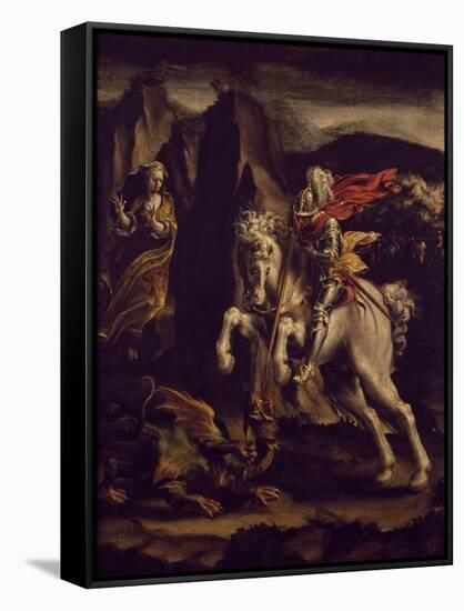 St George and Dragon, 1565-1570-Lelio Orsi-Framed Stretched Canvas