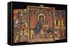 St George and Dragon and Apostles on Left-null-Framed Stretched Canvas