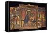 St George and Dragon and Apostles on Left-null-Framed Stretched Canvas