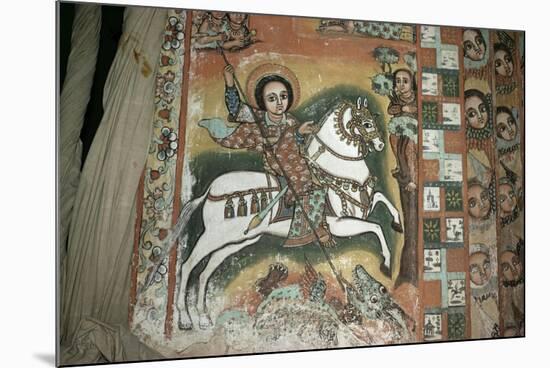 St. George and Dragon, Uran Kidane Meherate Church, Zege Peninsula, Lake Tana, Ethiopia, Africa-Sybil Sassoon-Mounted Photographic Print