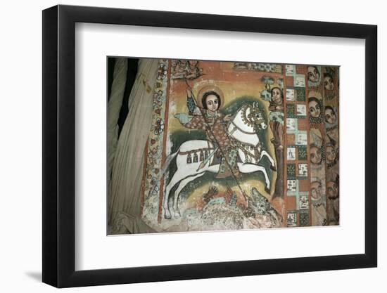 St. George and Dragon, Uran Kidane Meherate Church, Zege Peninsula, Lake Tana, Ethiopia, Africa-Sybil Sassoon-Framed Photographic Print