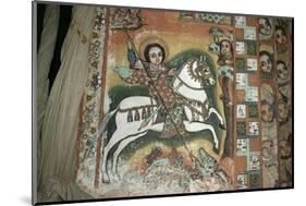 St. George and Dragon, Uran Kidane Meherate Church, Zege Peninsula, Lake Tana, Ethiopia, Africa-Sybil Sassoon-Mounted Photographic Print
