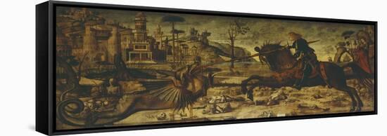 St George and Dragon-Vittore Carpaccio-Framed Stretched Canvas