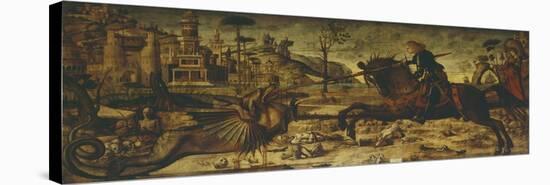 St George and Dragon-Vittore Carpaccio-Stretched Canvas