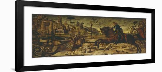 St George and Dragon-Vittore Carpaccio-Framed Giclee Print