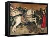 St. George and Princess, Late 15th Century-Antonio Cicognara-Framed Stretched Canvas