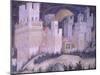 St George and Princess, Turreted City-Antonio Pisanello-Mounted Giclee Print