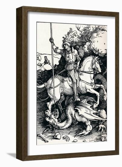 St George and the Dragon, 1505-Albrecht Dürer-Framed Giclee Print