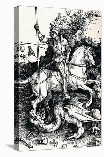 St George and the Dragon, 1505-Albrecht Dürer-Stretched Canvas