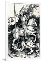 St George and the Dragon, 1505-Albrecht Dürer-Framed Premium Giclee Print