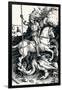 St George and the Dragon, 1505-Albrecht Dürer-Framed Premium Giclee Print