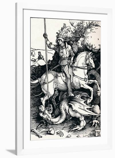 St George and the Dragon, 1505-Albrecht Dürer-Framed Giclee Print