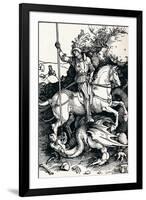 St George and the Dragon, 1505-Albrecht Dürer-Framed Giclee Print