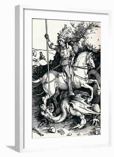 St George and the Dragon, 1505-Albrecht Dürer-Framed Giclee Print