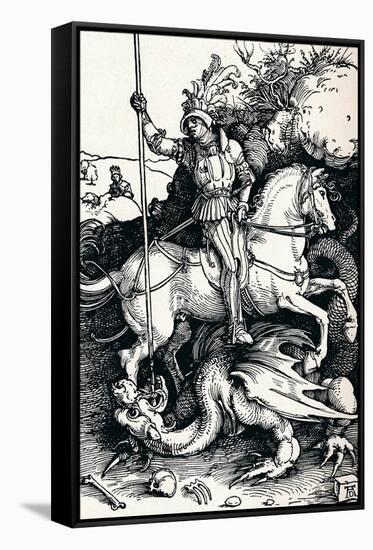 St George and the Dragon, 1505-Albrecht Dürer-Framed Stretched Canvas