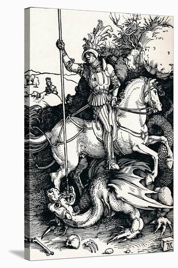 St George and the Dragon, 1505-Albrecht Dürer-Stretched Canvas