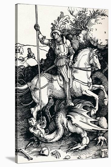 St George and the Dragon, 1505-Albrecht Dürer-Stretched Canvas