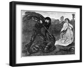 St George and the Dragon, 1930S-Birket Foster-Framed Giclee Print