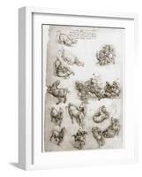 St George and the Dragon, C1506-Leonardo da Vinci-Framed Giclee Print