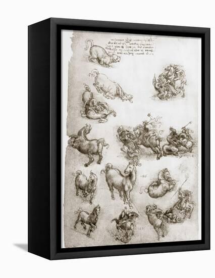 St George and the Dragon, C1506-Leonardo da Vinci-Framed Stretched Canvas