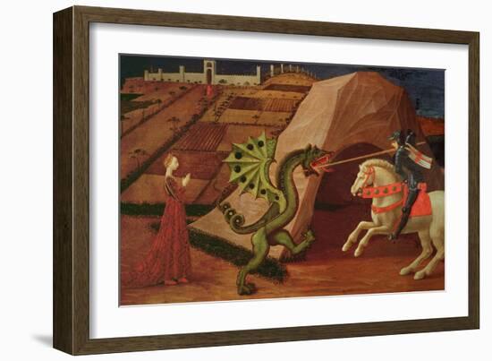 St. George and the Dragon, circa 1439-40-Paolo Uccello-Framed Giclee Print