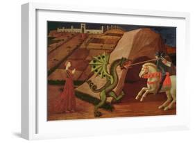 St. George and the Dragon, circa 1439-40-Paolo Uccello-Framed Giclee Print