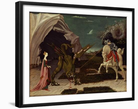 St. George and the Dragon, circa 1470-Paolo Uccello-Framed Giclee Print