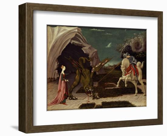 St. George and the Dragon, circa 1470-Paolo Uccello-Framed Giclee Print