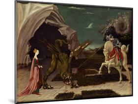 St. George and the Dragon, circa 1470-Paolo Uccello-Mounted Giclee Print