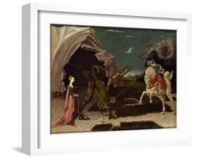 St. George and the Dragon, circa 1470-Paolo Uccello-Framed Giclee Print