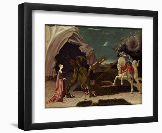 St. George and the Dragon, circa 1470-Paolo Uccello-Framed Premium Giclee Print