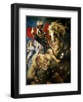 St. George and the Dragon, circa 1606-Peter Paul Rubens-Framed Giclee Print