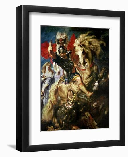 St. George and the Dragon, circa 1606-Peter Paul Rubens-Framed Giclee Print