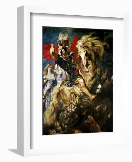 St. George and the Dragon, circa 1606-Peter Paul Rubens-Framed Giclee Print