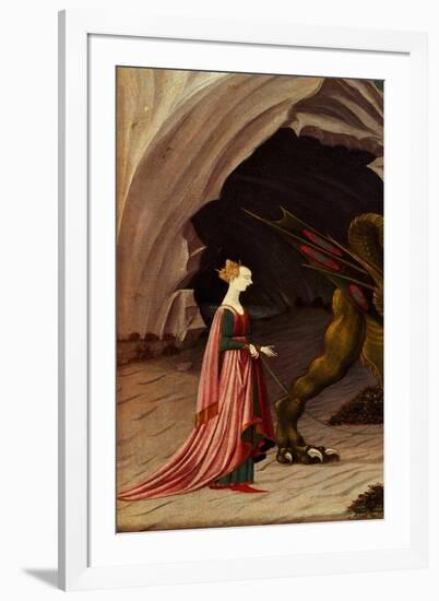 St. George and the Dragon (Detail), C.1470 (Oil on Canvas)-Paolo Uccello-Framed Giclee Print