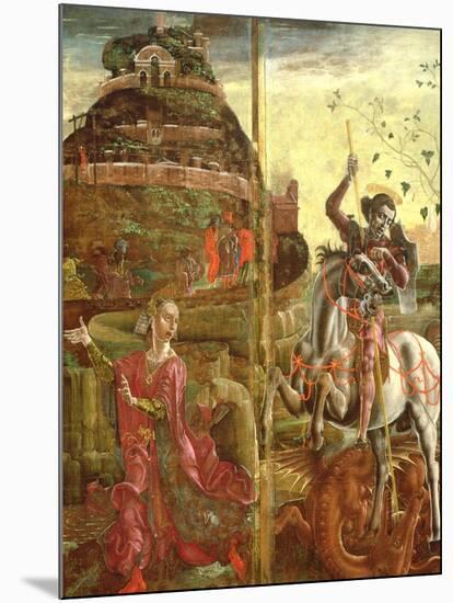 St. George and the Dragon, from a Polyptych, 1469-Cosimo Tura-Mounted Giclee Print