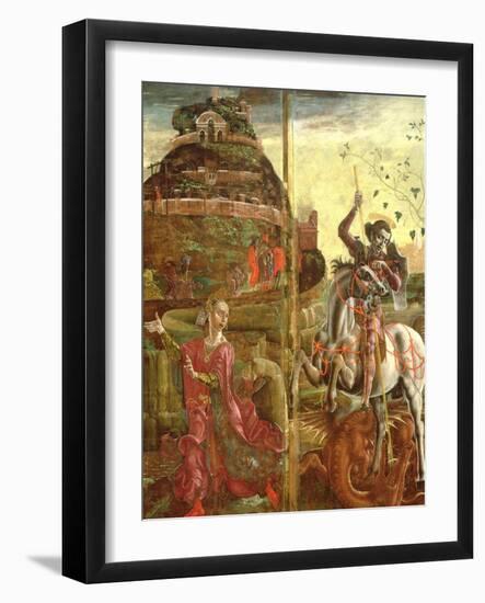 St. George and the Dragon, from a Polyptych, 1469-Cosimo Tura-Framed Giclee Print
