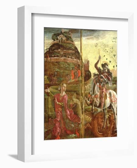 St. George and the Dragon, from a Polyptych, 1469-Cosimo Tura-Framed Giclee Print