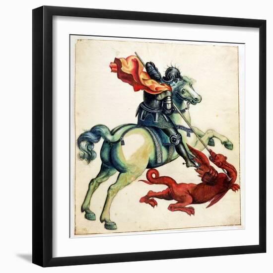 St. George and the Dragon, from 'Anecdotes of Painting in England' Written by Horace Walpole-Alexander Marshal-Framed Giclee Print