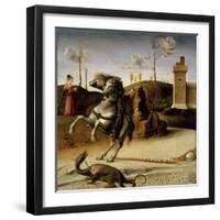 St. George and the Dragon, Predella (Detail)-Giovanni Bellini-Framed Giclee Print