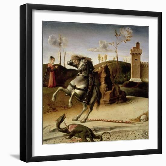 St. George and the Dragon, Predella (Detail)-Giovanni Bellini-Framed Giclee Print