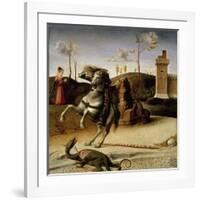 St. George and the Dragon, Predella (Detail)-Giovanni Bellini-Framed Giclee Print