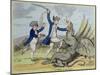 St. George and the Dragon, Published by Hannah Humphrey in 1782-James Gillray-Mounted Giclee Print
