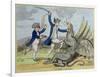 St. George and the Dragon, Published by Hannah Humphrey in 1782-James Gillray-Framed Giclee Print