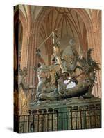 St George and the Dragon Statue, Inside the Storkyrkan Church, Stockholm, Sweden-Peter Thompson-Stretched Canvas