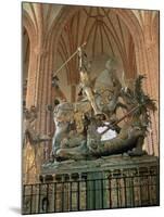 St George and the Dragon Statue, Inside the Storkyrkan Church, Stockholm, Sweden-Peter Thompson-Mounted Photographic Print