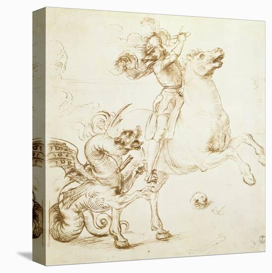 St. George and the Dragon-Raphael-Stretched Canvas