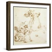 St. George and the Dragon-Raphael-Framed Giclee Print