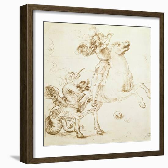 St. George and the Dragon-Raphael-Framed Giclee Print